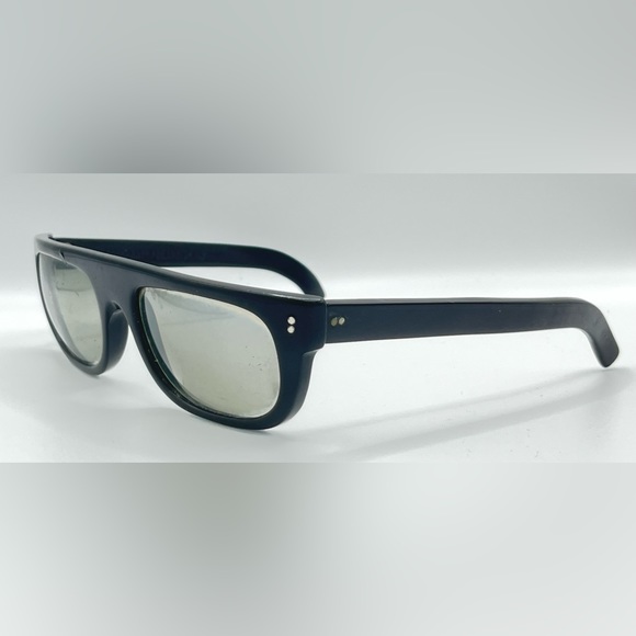 Vintage Cool-Ray Carl Michelle Black Oval Pilot Sunglasses Frames Only - Picture 2 of 8